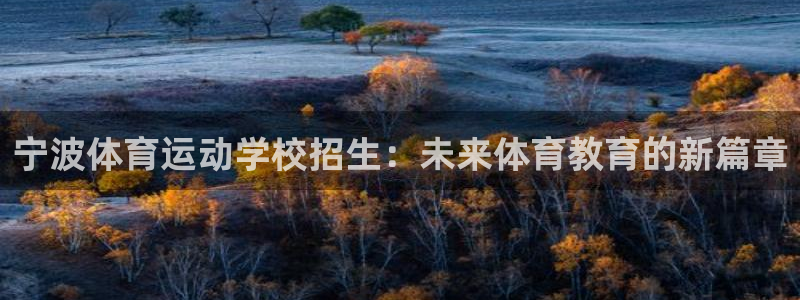 意昂体育2：宁波体育运动学校招生：未来体育教育的新篇章